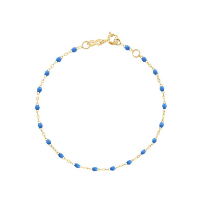 Gigi Clozeau Classique bracelet, yellow gold, fluorescent blue resin, size 17cm