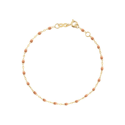 Bracelet Gigi Clozeau Classique en or jaune et résine caramel, 17cm