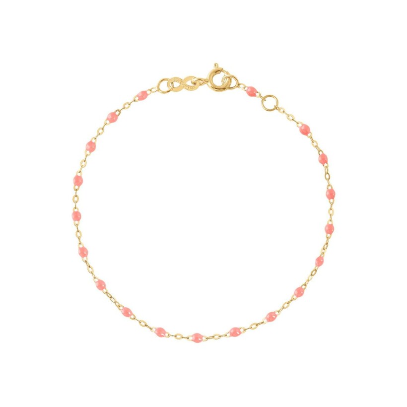 Bracelet Gigi Clozeau Classique en or jaune et résine fuchsia, 15cm