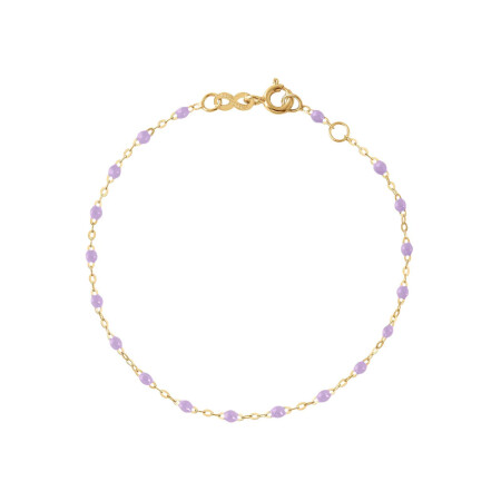 Bracelet Gigi Clozeau Classique en or jaune et résine parme, 17cm