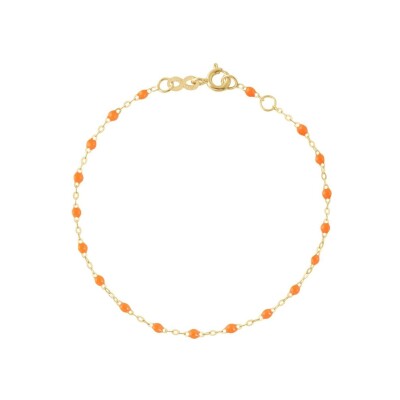 Bracelet Gigi Clozeau Classique en or jaune et résine orange, 17cm