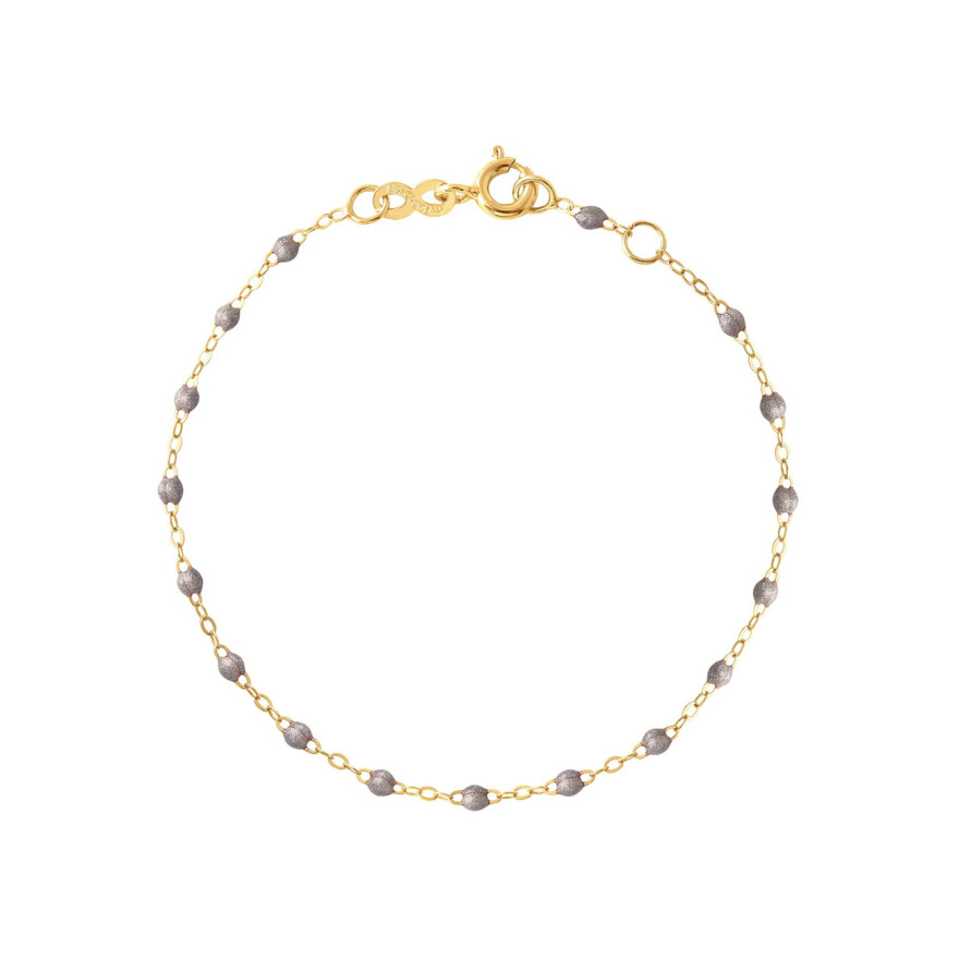 Bracelet Gigi Clozeau Classique en or jaune et résine argent, 17cm