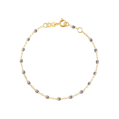 Bracelet Gigi Clozeau Classique en or jaune et résine argent, 17cm