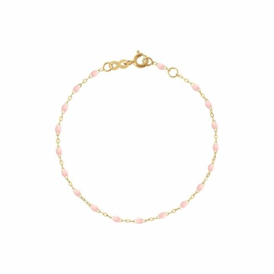 Gigi Clozeau bracelet, yellow gold and baby pink resin, size 17cm