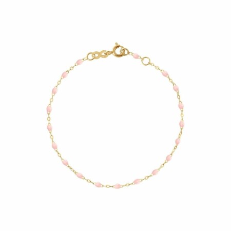 Bracelet Gigi Clozeau Classique en or jaune et résine rose bébé, 13cm