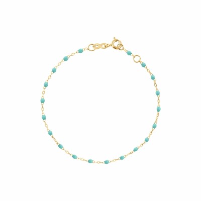 Bracelet Gigi Clozeau Classique en or jaune et résine vert d'eau, 19cm