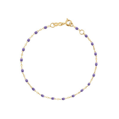 Bracelet Gigi Clozeau Classique en or jaune et résine mauve, 17cm