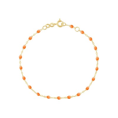 Bracelet Gigi Clozeau Classique en or jaune et résine mandarine, 17cm