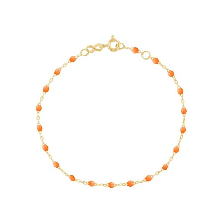 Bracelet Gigi Clozeau Classique en or jaune et résine mandarine, 17cm