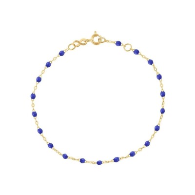 Bracelet Gigi Clozeau Classique en or rose et résine bleuet, 17cm