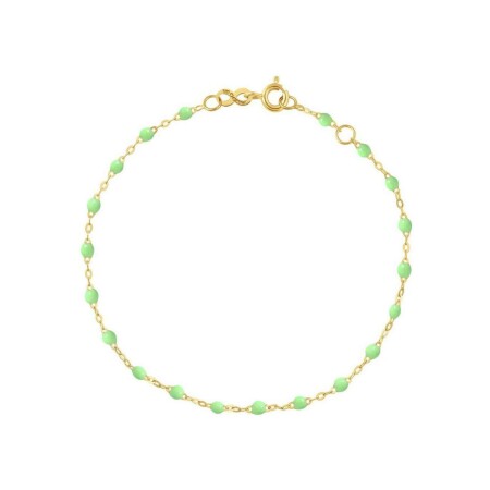 Bracelet Gigi Clozeau Classique en or jaune et résine anis, 17cm