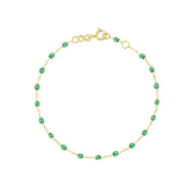 Gigi Clozeau Classique bracelet, yellow gold and mint resin, size 17cm