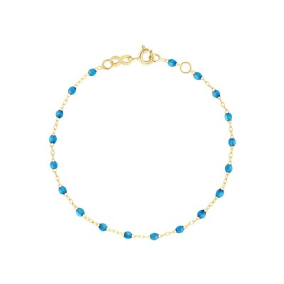 Bracelet Gigi Clozeau Classique en or jaune et résine azur, taille 17cm