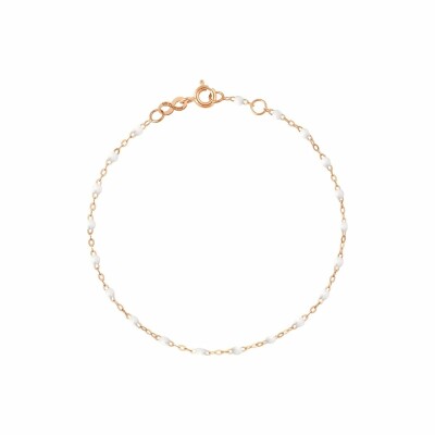 Bracelet Gigi Clozeau Classique en or rose et résine blanche, 15cm