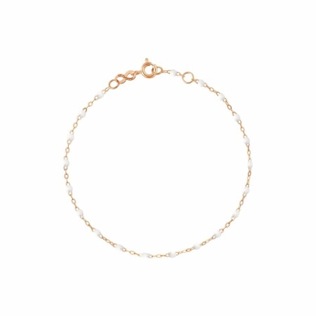 Bracelet Gigi Clozeau Classique en or rose et résine blanche, 15cm