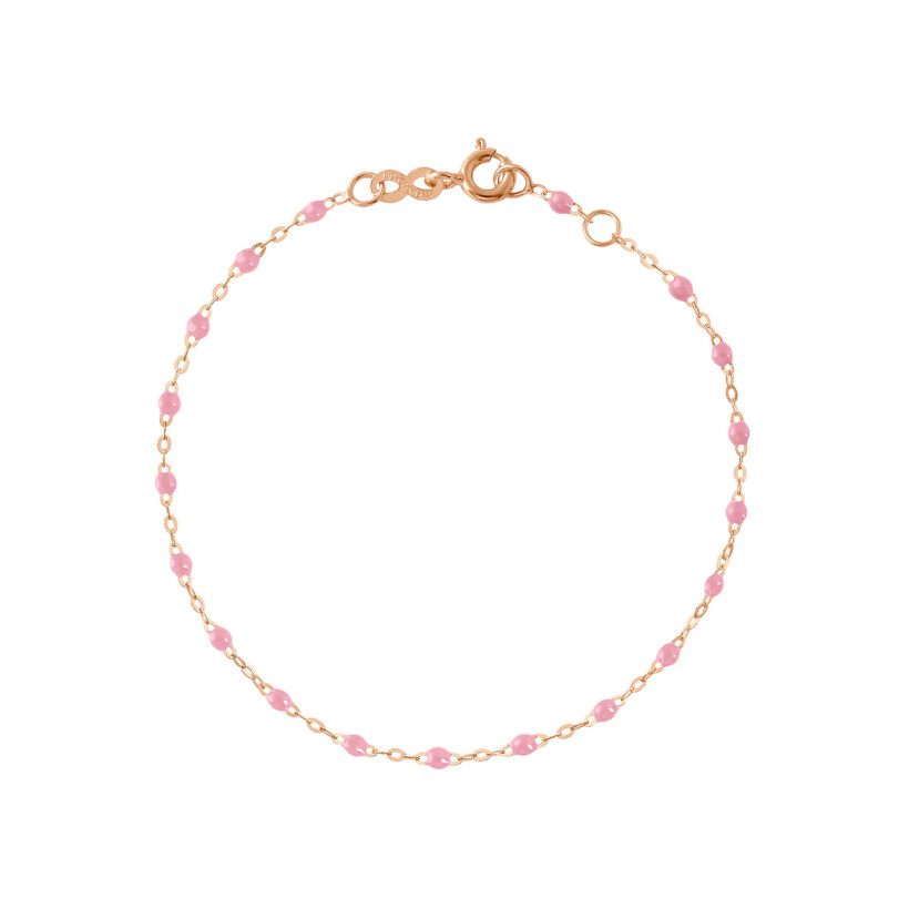Gigi Clozeau Classique bracelet, rose gold, fuschia resin, size 15cm