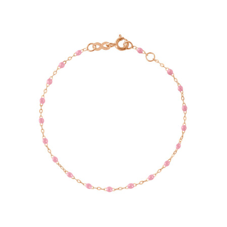 Bracelet Gigi Clozeau Classique en or rose et résine fuchsia, 15cm