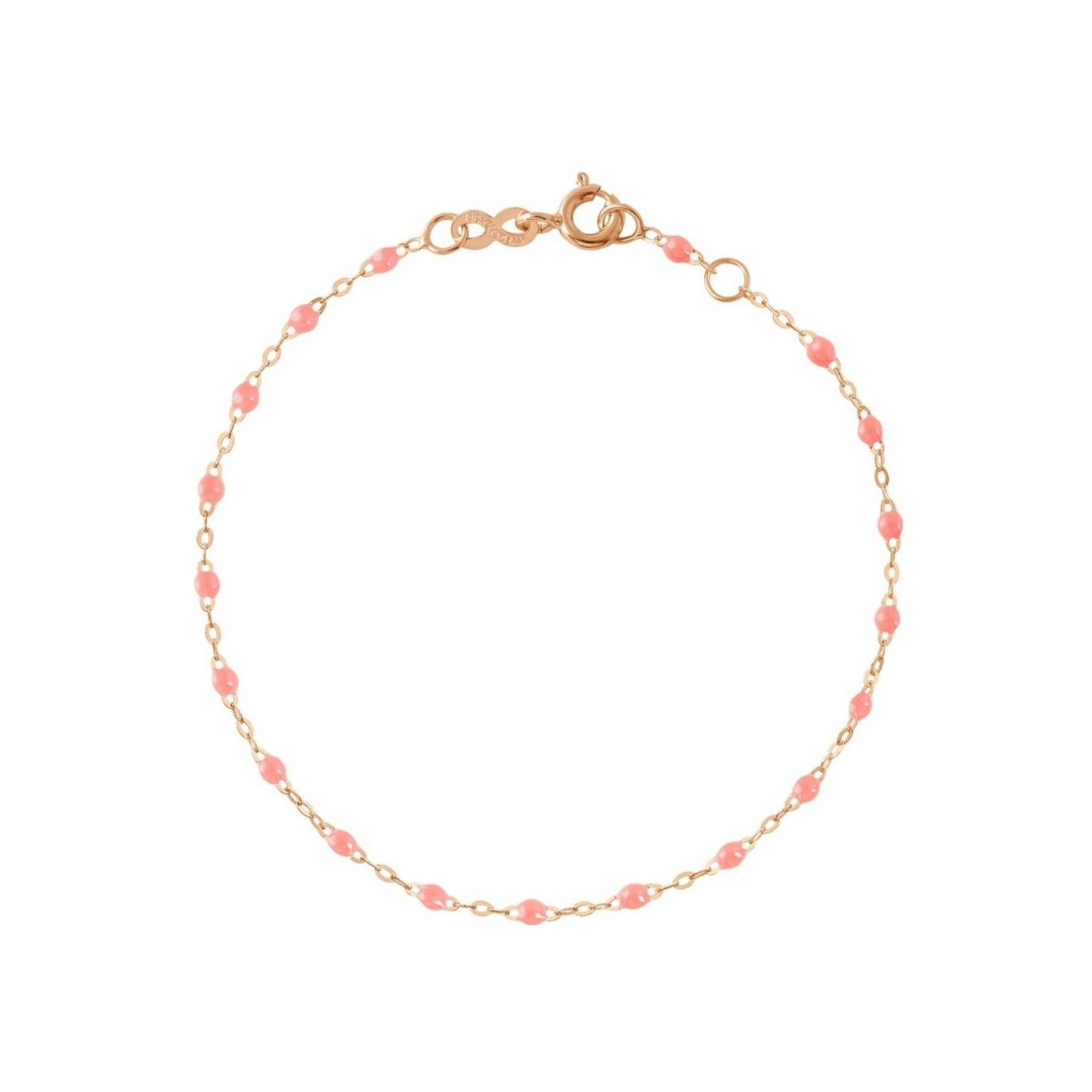 Bracelet Gigi Clozeau Classique en or rose et résine fuchsia, 17cm