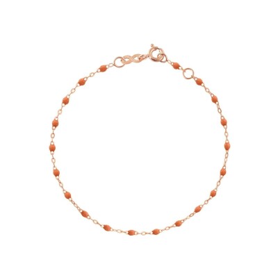 Bracelet Gigi Clozeau Classique en or rose et résine feu, 17cm