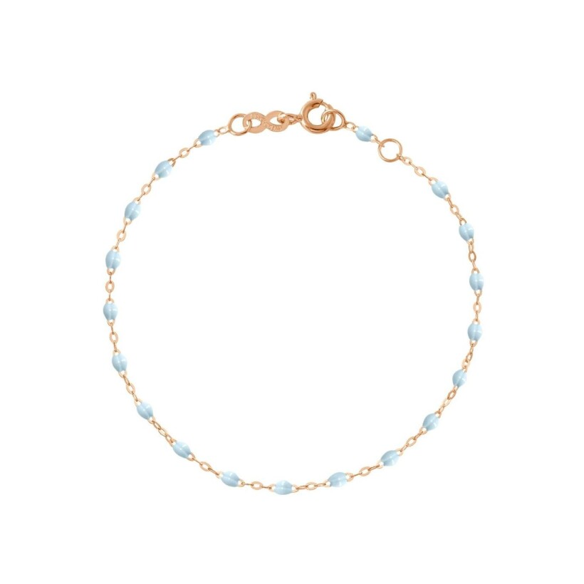 Gigi Clozeau in rose gold and baby blue resin, 17cm, bracelet