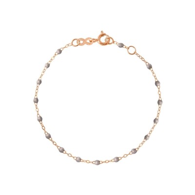 Bracelet Gigi Clozeau Classique en or rose et résine argent, 17cm