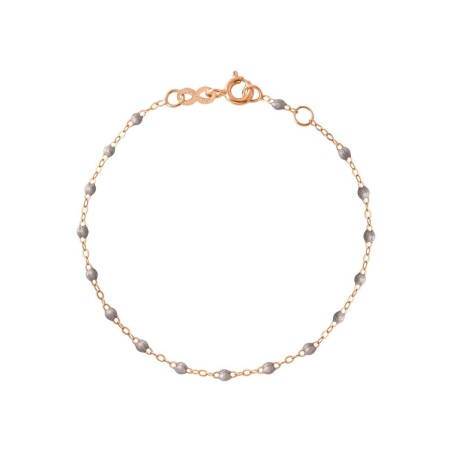 Bracelet Gigi Clozeau Classique en or rose et résine argent, 17cm