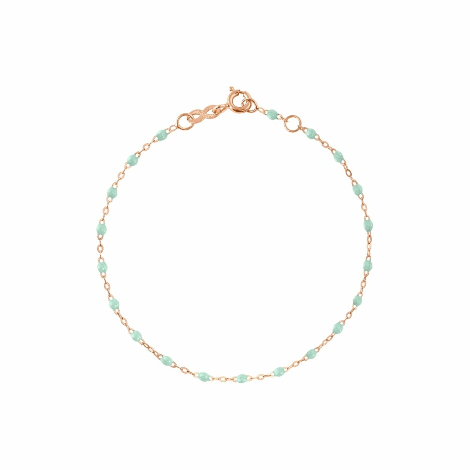 Bracelet Gigi Clozeau Classique en or rose et résine jade, 18cm