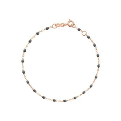 Gigi Clozeau bracelet, rose gold and dark gray resin, 17cm