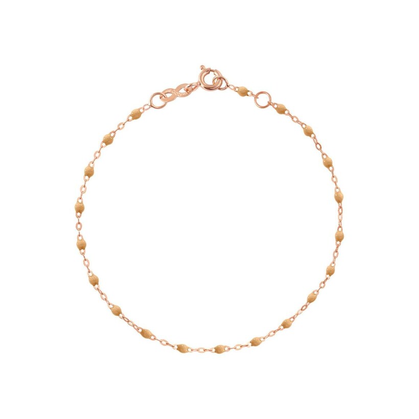 Bracelet Gigi Clozeau Classique en or rose et résine nude, 15cm