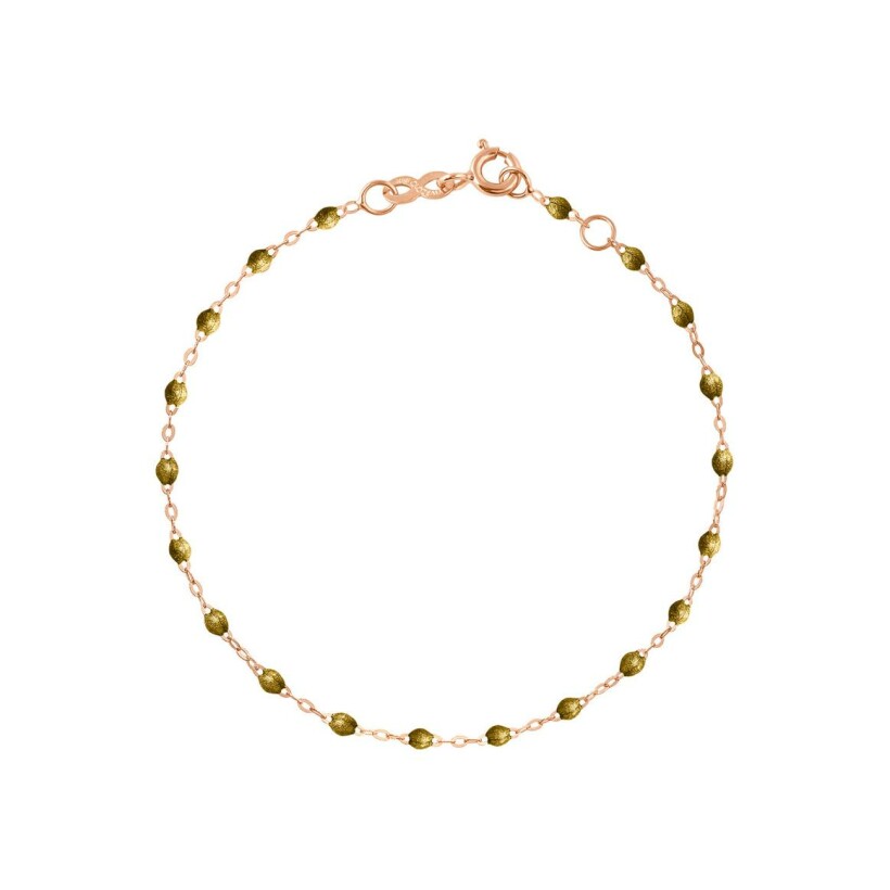 Bracelet Gigi Clozeau Classique en or rose et résine dorée, 18cm