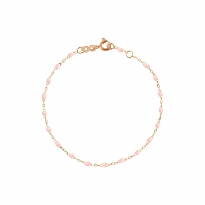 Bracelet Gigi Clozeau Classique en or rose et résine rose bébé, 13cm