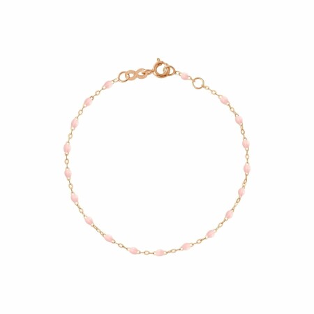 Bracelet Gigi Clozeau Classique en or rose et résine rose bébé, 13cm