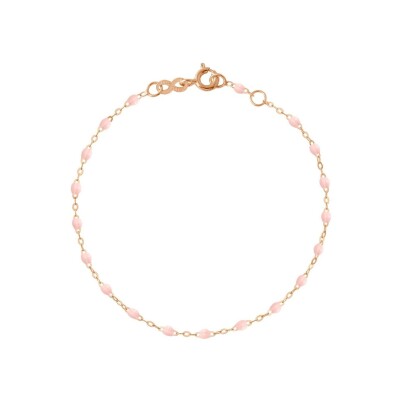 Bracelet Gigi Clozeau Classique en or rose et résine rose bébé, 17cm