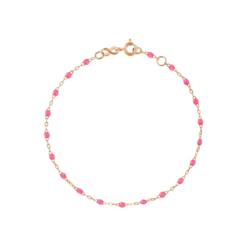 Gigi Clozeau bracelet, rose gold and pink resin, 17cm
