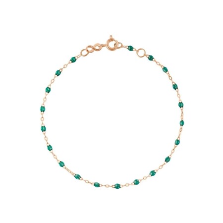 Gigi Clozeau bracelet, rose gold and green emerald resin, 17cm