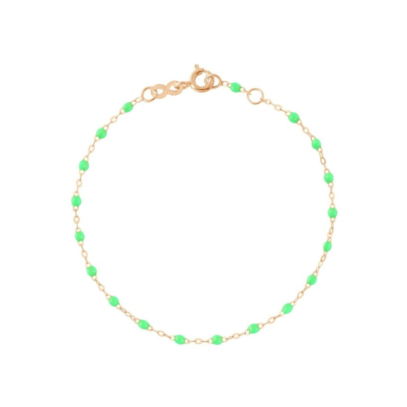 Gigi Clozeau bracelet, rose gold and green resin, 17cm