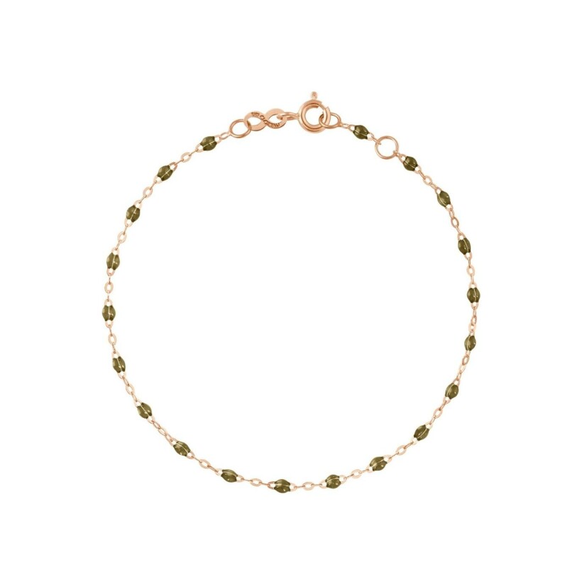 Gigi Clozeau bracelet, rose gold and khaki resin, 17cm
