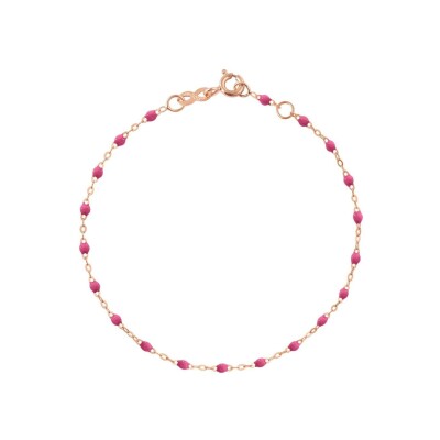 Gigi Clozeau bracelet, rose gold and candy pink resin, 17cm