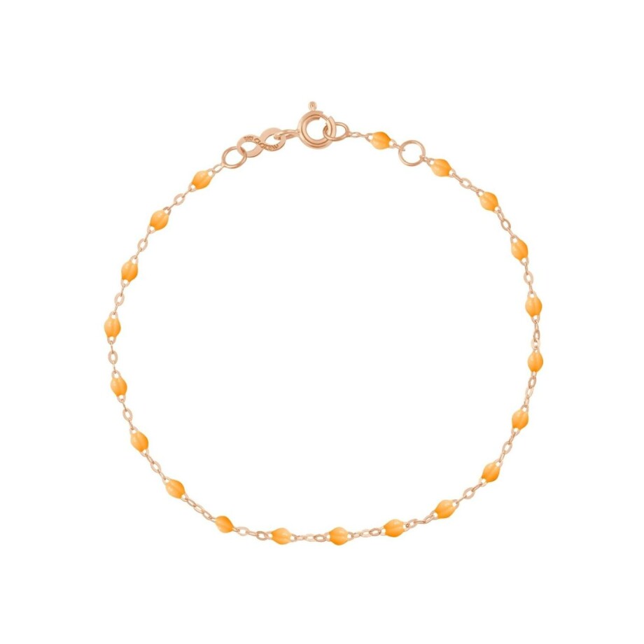 Bracelet Gigi Clozeau Classique en or rose et résine mandarine, 17cm