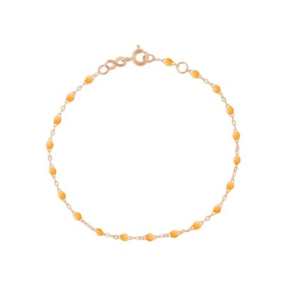 Bracelet Gigi Clozeau Classique en or rose et résine mandarine, 17cm