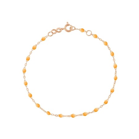 Bracelet Gigi Clozeau Classique en or rose et résine mandarine, 17cm