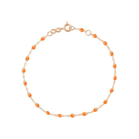 Bracelet Gigi Clozeau Classique en or rose et résine mandarine, 19cm