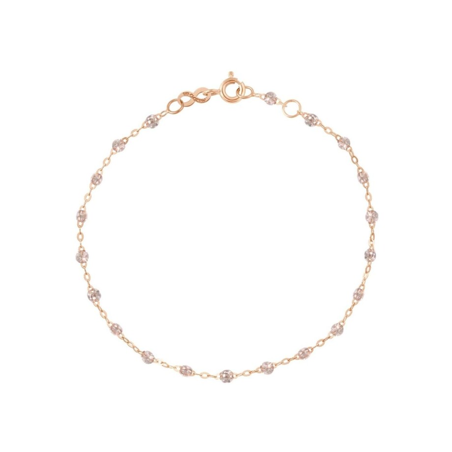 Bracelet Gigi Clozeau Classique en or rose et résine sparkle, 17cm