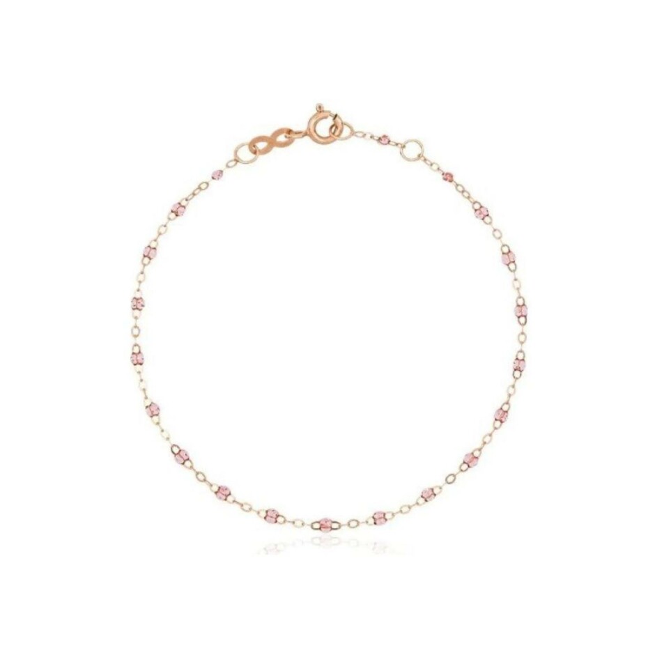 Bracelet Gigi Clozeau Classique en or rose et résine rosée, 17cm