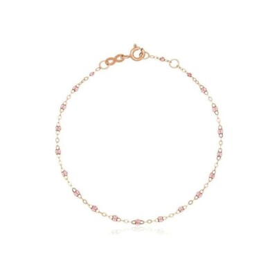 Bracelet Gigi Clozeau Classique en or rose et résine rosée, 17cm