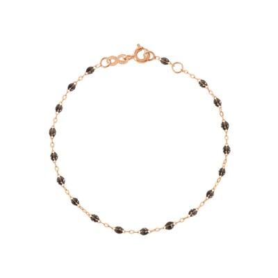 Bracelet Gigi Clozeau Classique en or rose et résine quartz, 17cm