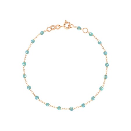 Bracelet Gigi Clozeau Classique en or rose et résine aqua, 19cm