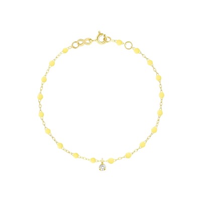 Gigi Clozeau Gigi Suprême bracelet, yellow gold, mimosa resin and diamonds, size 17cm