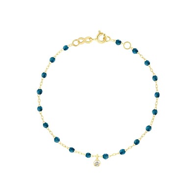 Bracelet Gigi Clozeau Gigi Suprême en or jaune, résine jungle et diamants, taille 17cm