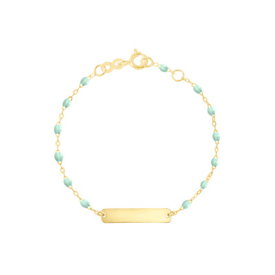 Bracelet Gigi Clozeau Little Gigi en or jaune et résine jade, taille 15cm